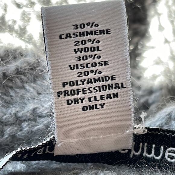 Autumn Cashmere Grey Mixed Knit Maxi Cardigan Sweater Small - Picture 3 of 8